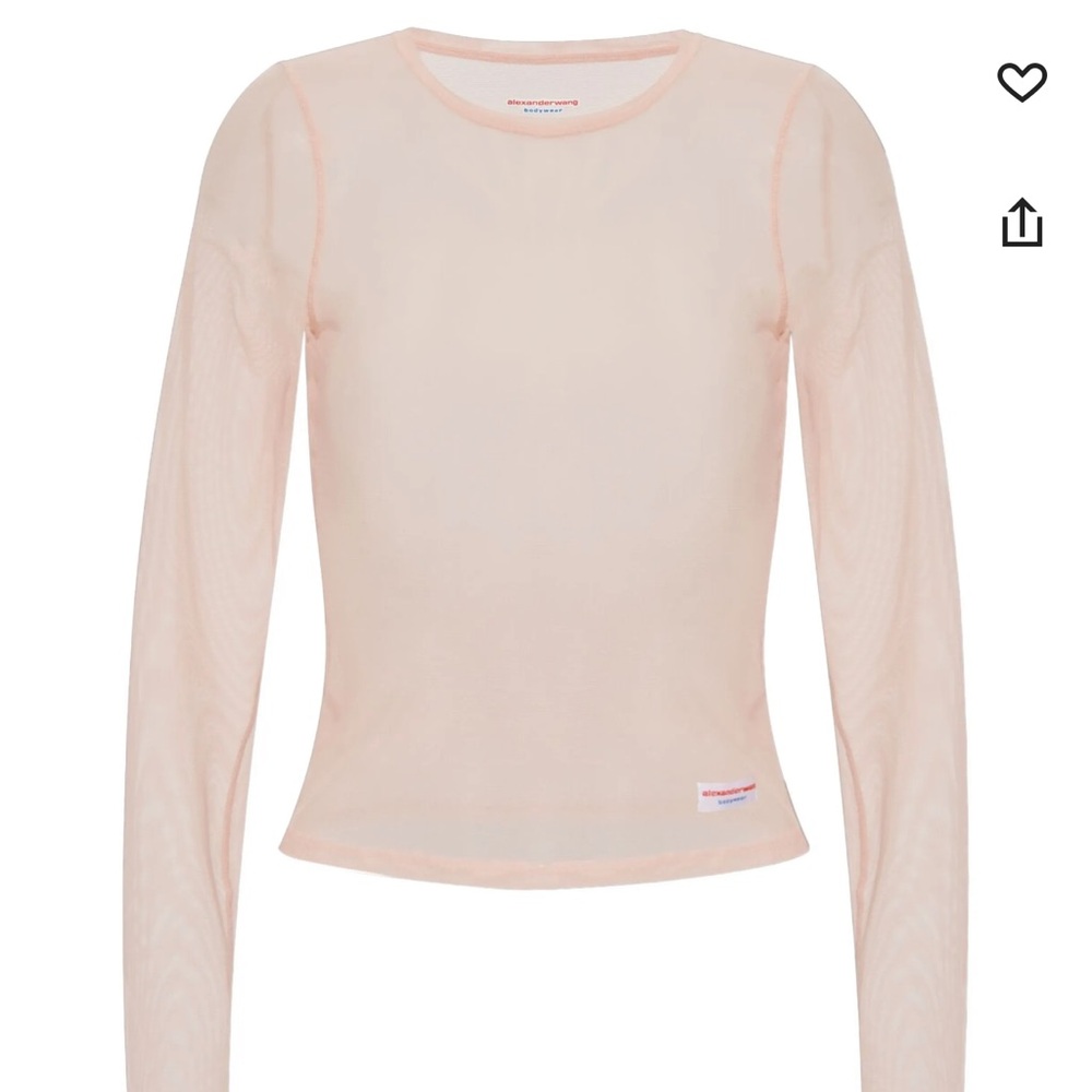 Alexander Wang Semi-Sheer Blush Tshirt